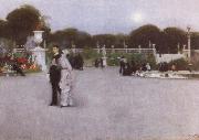 John Singer Sargent The Luxembourg Garden at Twilight china oil painting artist